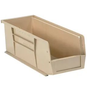 10 7/8 x 4 1/8 x 4" Ivory Plastic Stack & Hang Bin Boxes