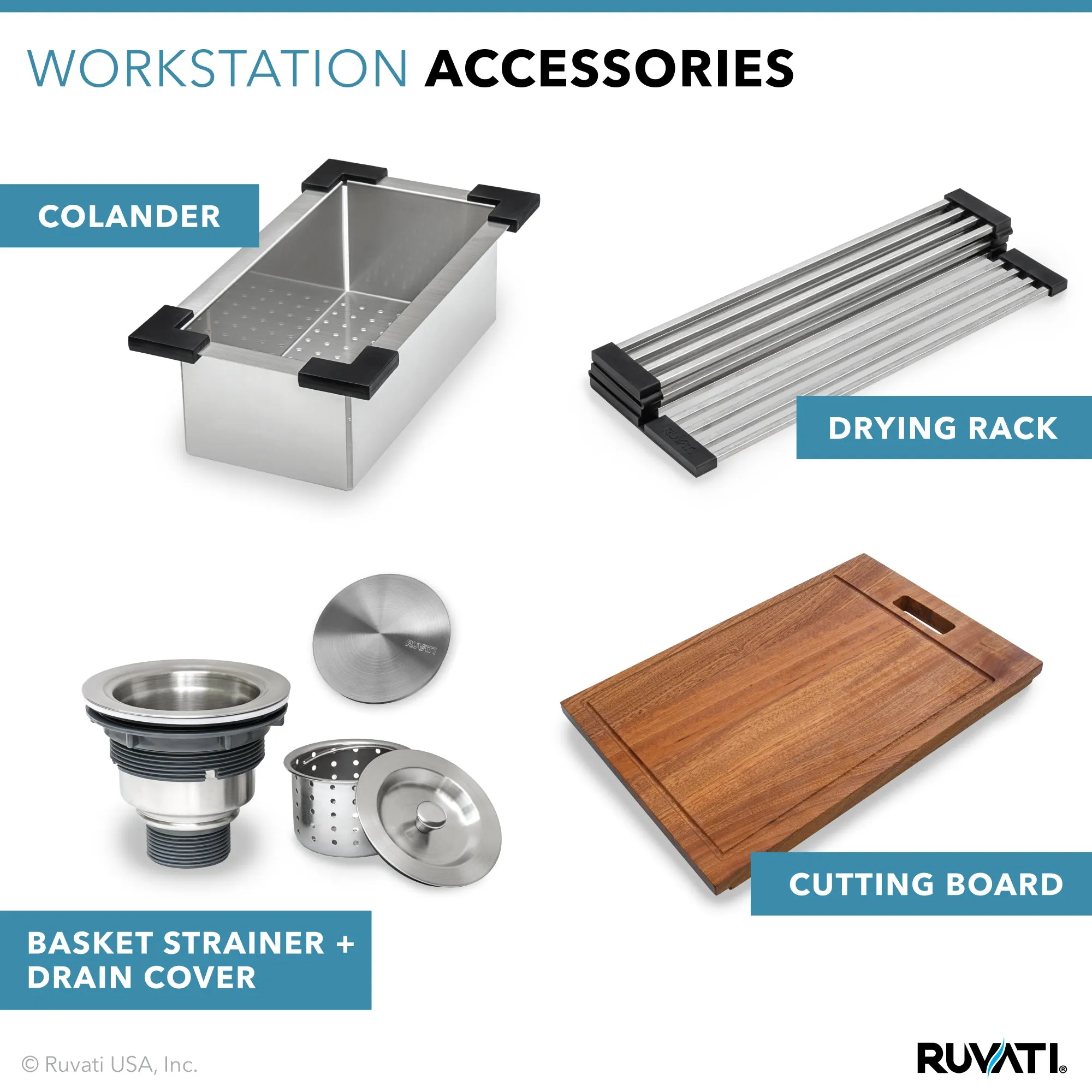 33-inch Apron-front Workstation Farmhouse Kitchen Sink 16 Gauge Stainless Steel Single Bowl