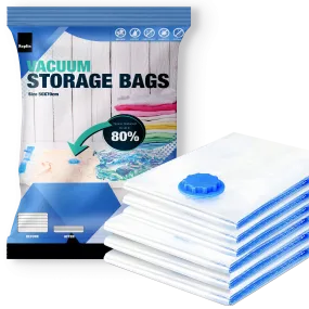 6pcs Vacuum Storage Bags | Save space | Extra Thick | Double-Zip & Triple Sealed