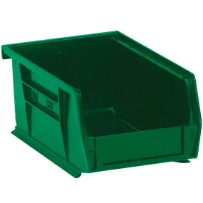 7 3/8 x 4 1/8 x 3" Green Plastic Stack & Hang Bin Boxes