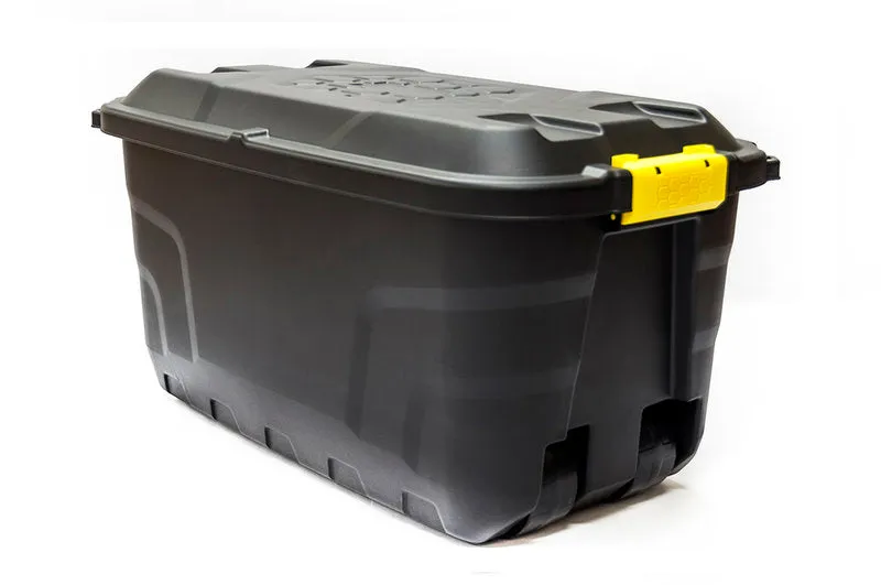 75L Storage Trunk With Wheels Blk