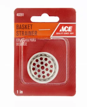 Ace 1 in. D Chrome Stainless Steel Replacement Strainer Basket Silver