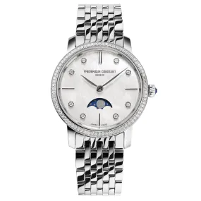 Frederique Constant Watch Slimline Moon Phase Diamond FC-206MPWD1SD6B