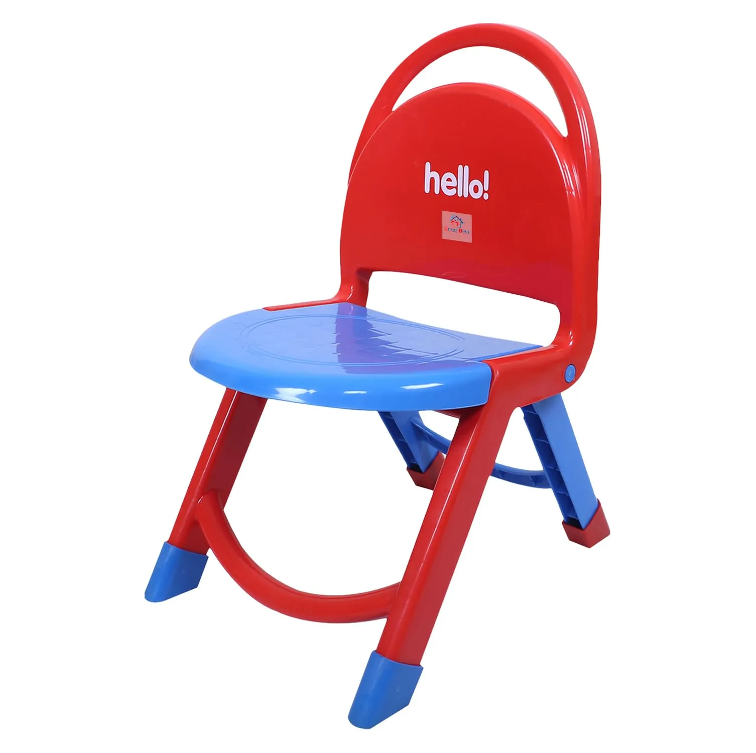 Heart Home Chair for Kids | Plastic Kids Foldable Chair | Baby Chair | School Study Chair | Toddler Chair | Indoor or Outdoor Use for Kids | Capacity 80 Kg | Red & Blue