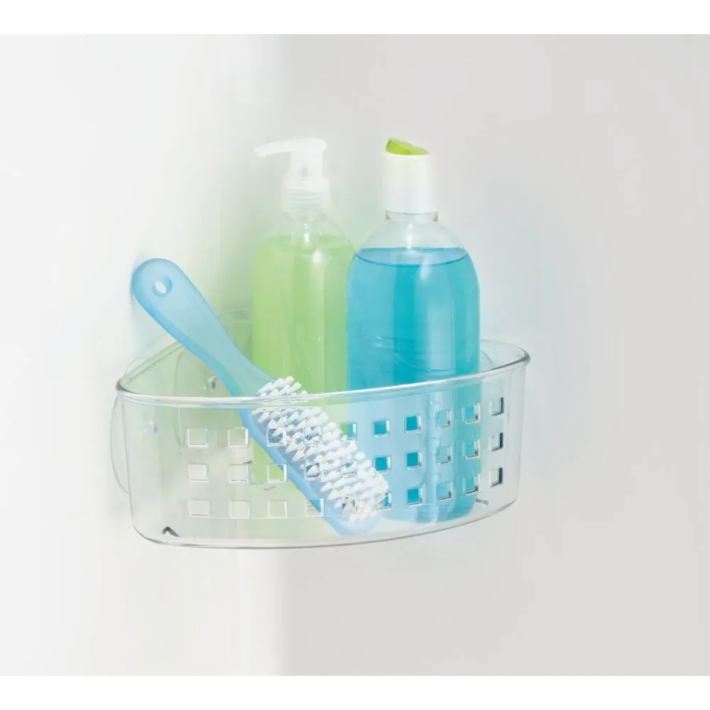 iDesign Suction Corner Basket 2 in Clear