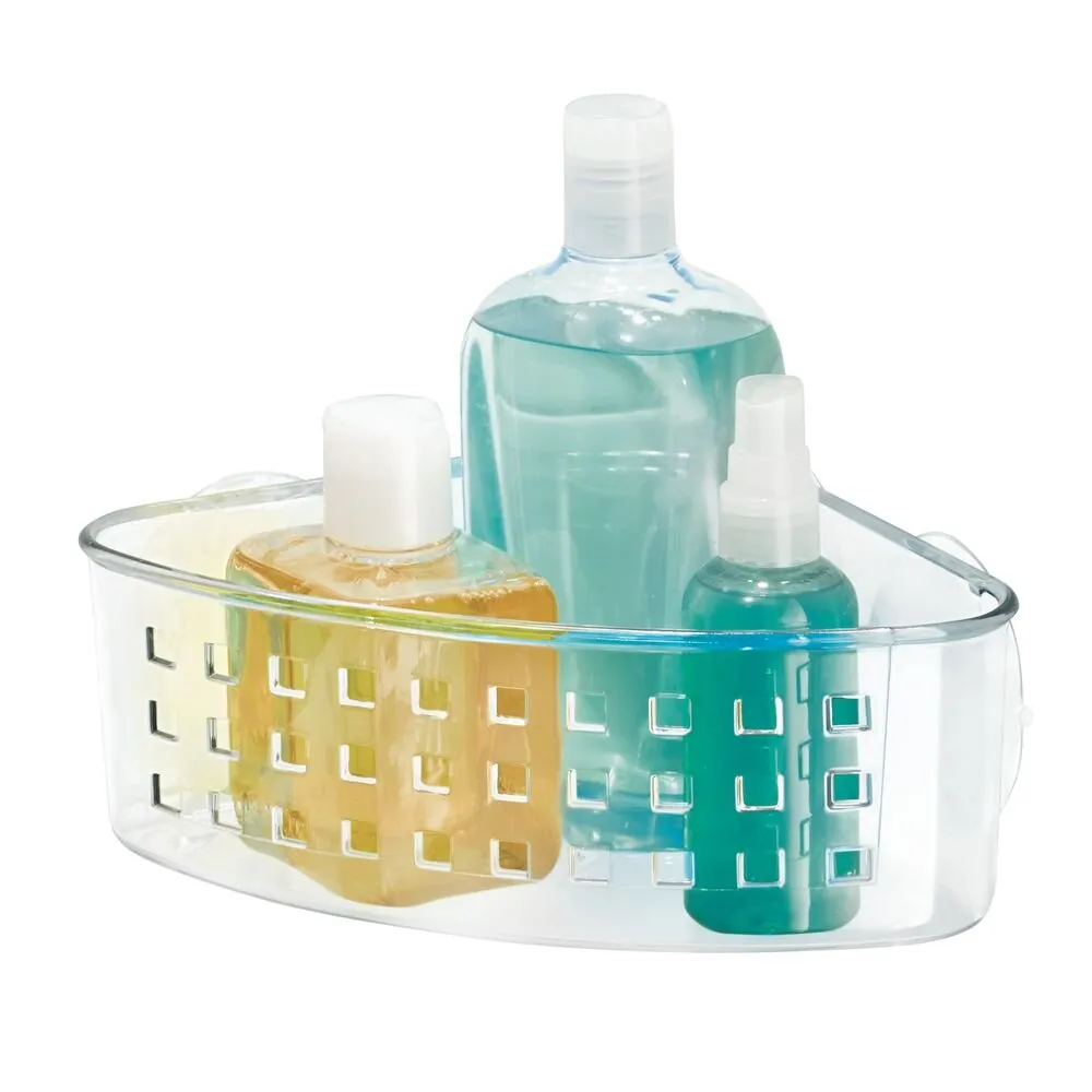 iDesign Suction Corner Basket 2 in Clear