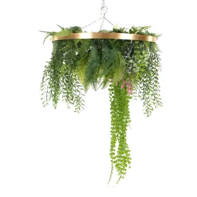 Imitation Gold Artificial Hanging Green Wall Disc 40cm (Limited Range)