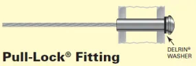 Pull-Lock 2-1/2" fitting for 1/8" Stainless Steel Cable Wire (PUL-4-2.530)