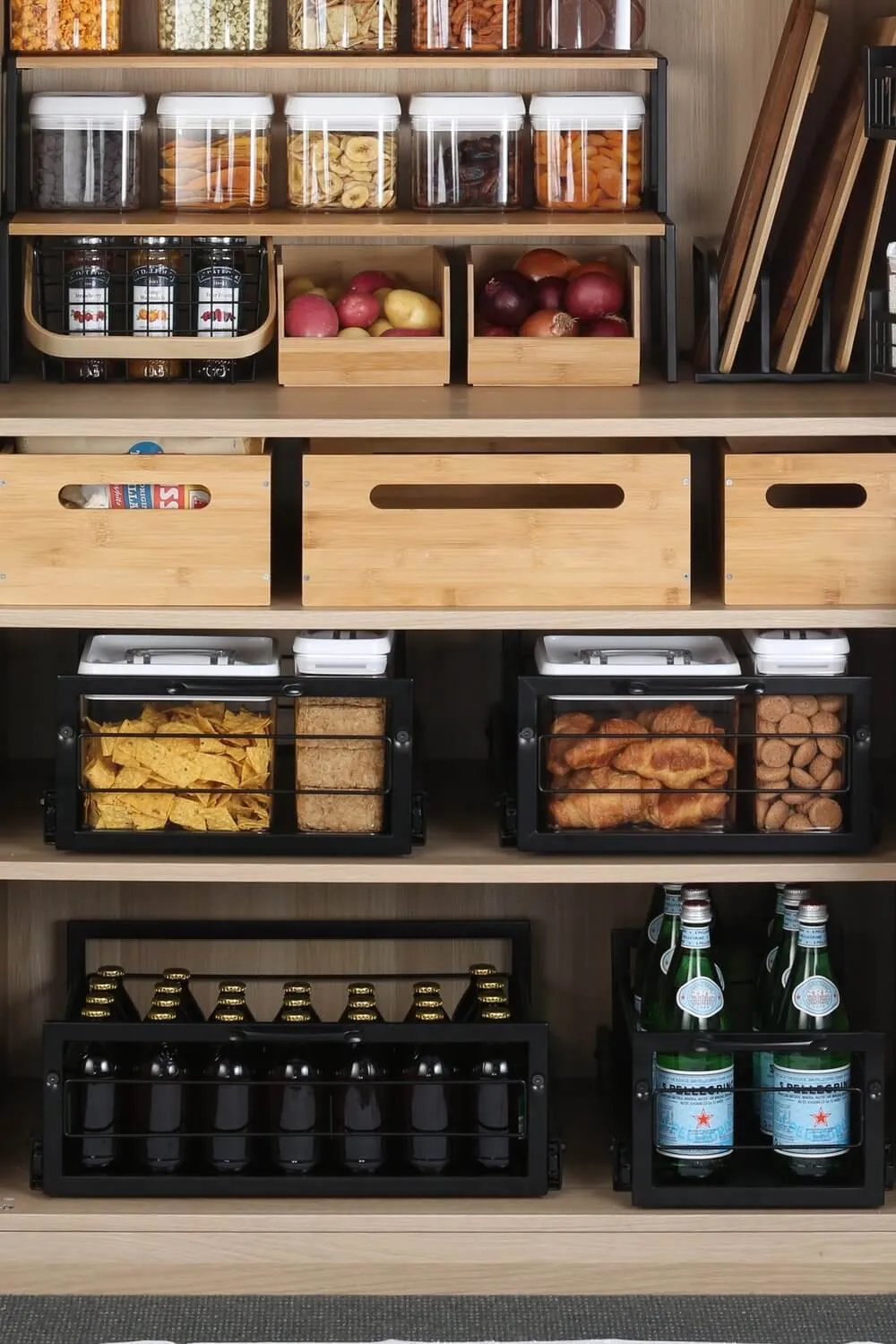 Small Pull Out Pantry Drawer Black