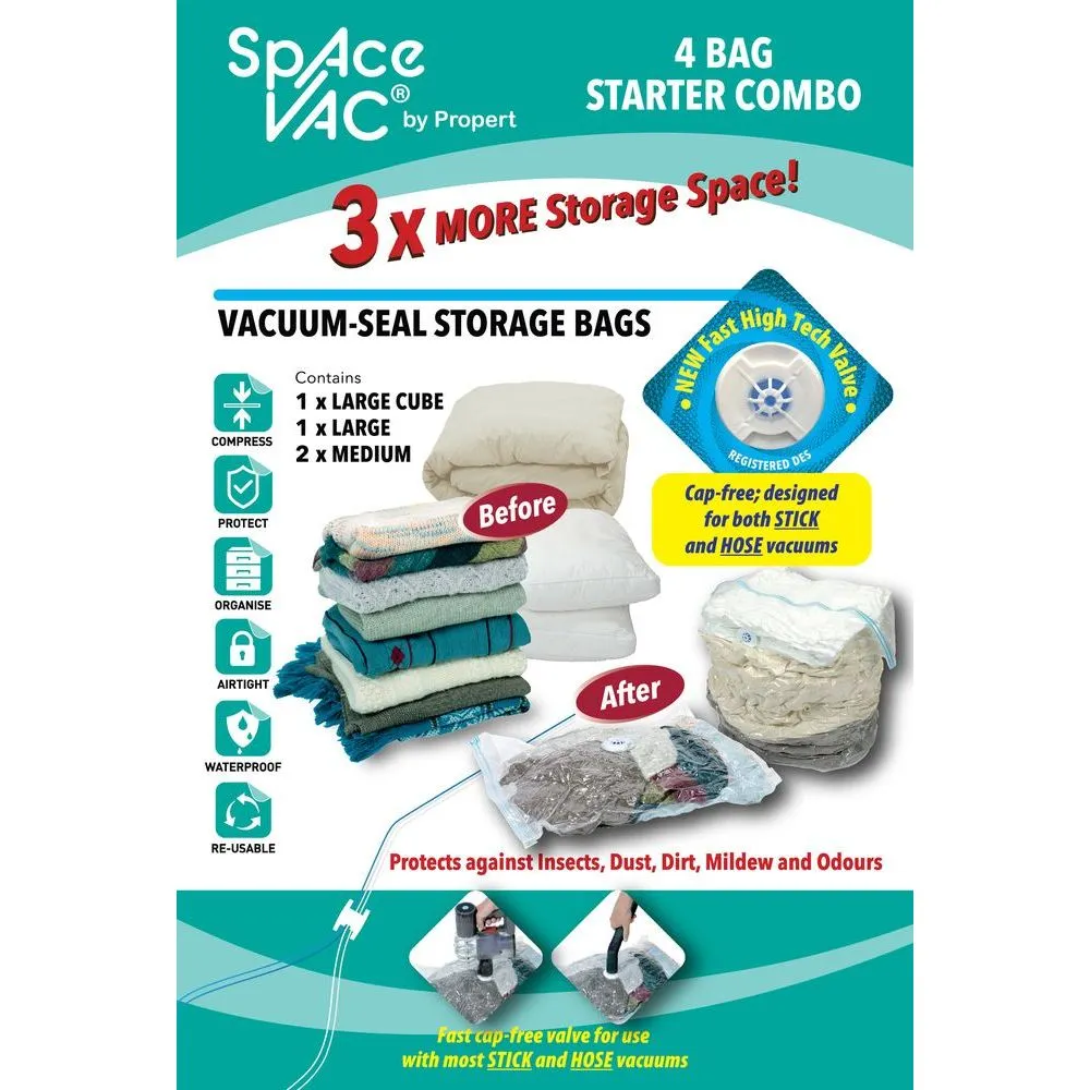 Vacuum Seal Storage Bag Starter Combo 4 Pack