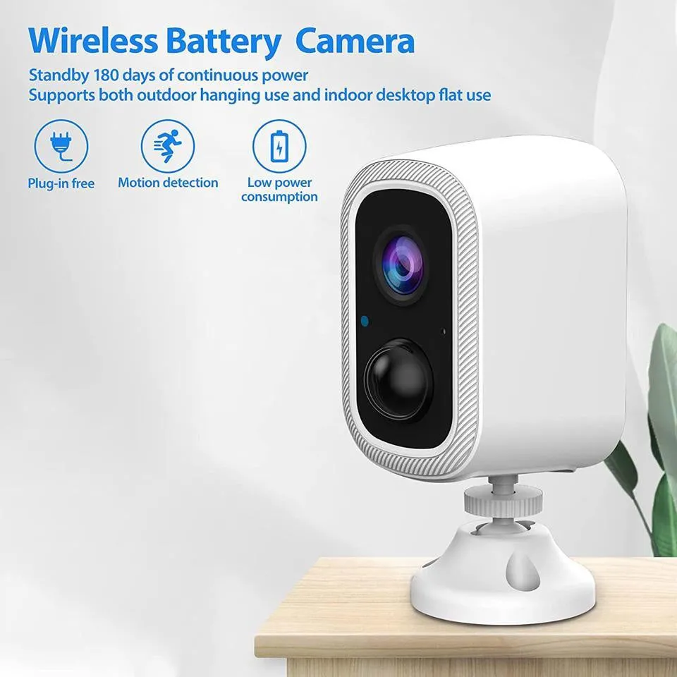 Wireless Solar Security Camera With Solar Panel Wireless Ip67 Waterproof 1080P